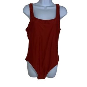 j. Crew burnt orange rush tank swimsuit bathing suit one piece 16